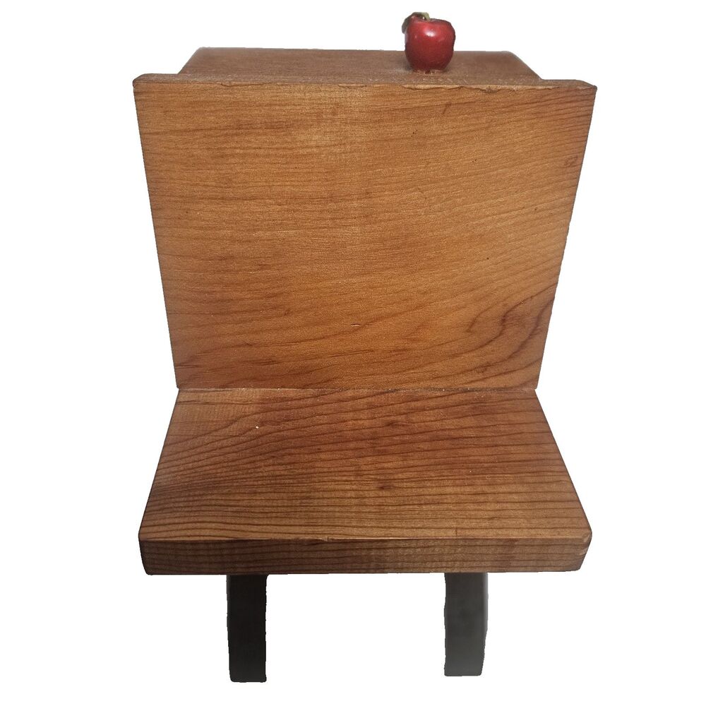 Handcrafted Solid Wood 8.5" School Desk Vintage Realistic